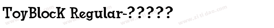 ToyBlock Regular字体转换